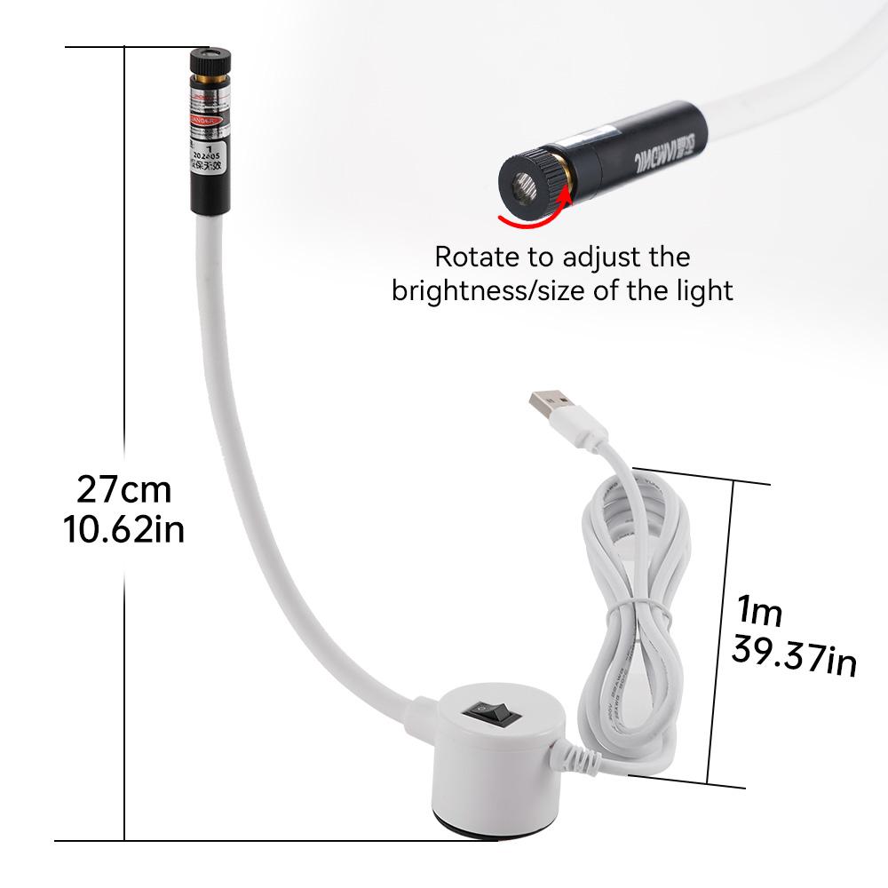 USB Powered Red Laser Light Sewing Positioning Lamp Cutting with Magnetic Base DC5V Line/Cross For Sewing Machine Accessories
