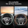 Npcr5 Suitable for Seat Anti-Slip Buckle Segmented Suede Steering Wheel Cover for Ibiza, Arona, Leon, Leon Sportstourer, Ateca and Other 