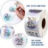 500Pcs Rainbow Laser Roll Packaging Thank You For Purchasing Commercial Decoration Stickers And Labels