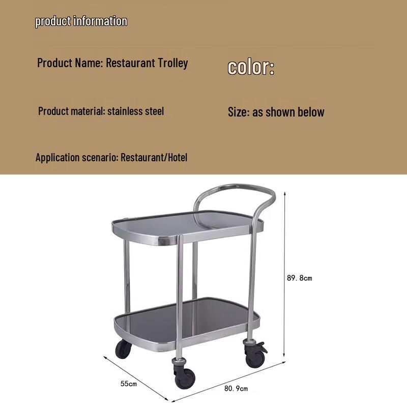 Stainless Steel Multi-purpose Serving Trolley