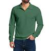 Men's Casual Collared Long-Sleeve Fleece Base Layer Top