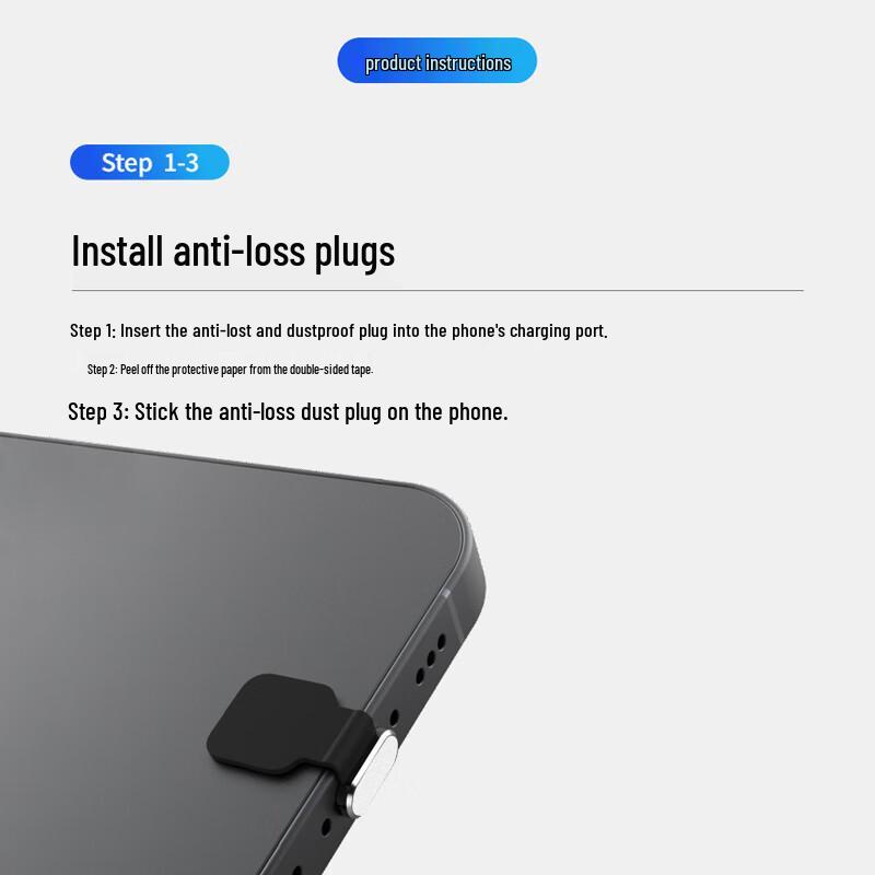 Universelles Typ-C Ladeanschluss Staubschutz & Lautsprecher Staubschutz Aufkleber Set