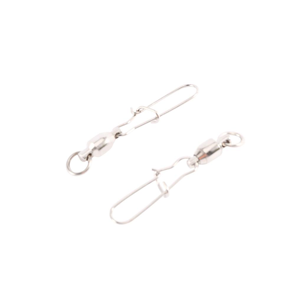 Resistant Rolling Swivel Link Fishing Line Connector Interlock Snap Ball Bearing Fishing Swivels