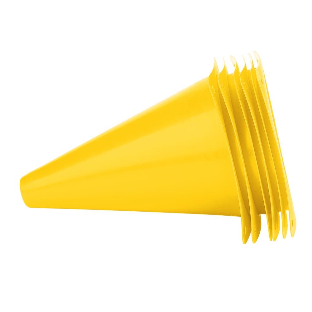 6pcs 18cm Soccer Training Cone Football Barriers Plastic Marker Holder Accessory (Red)