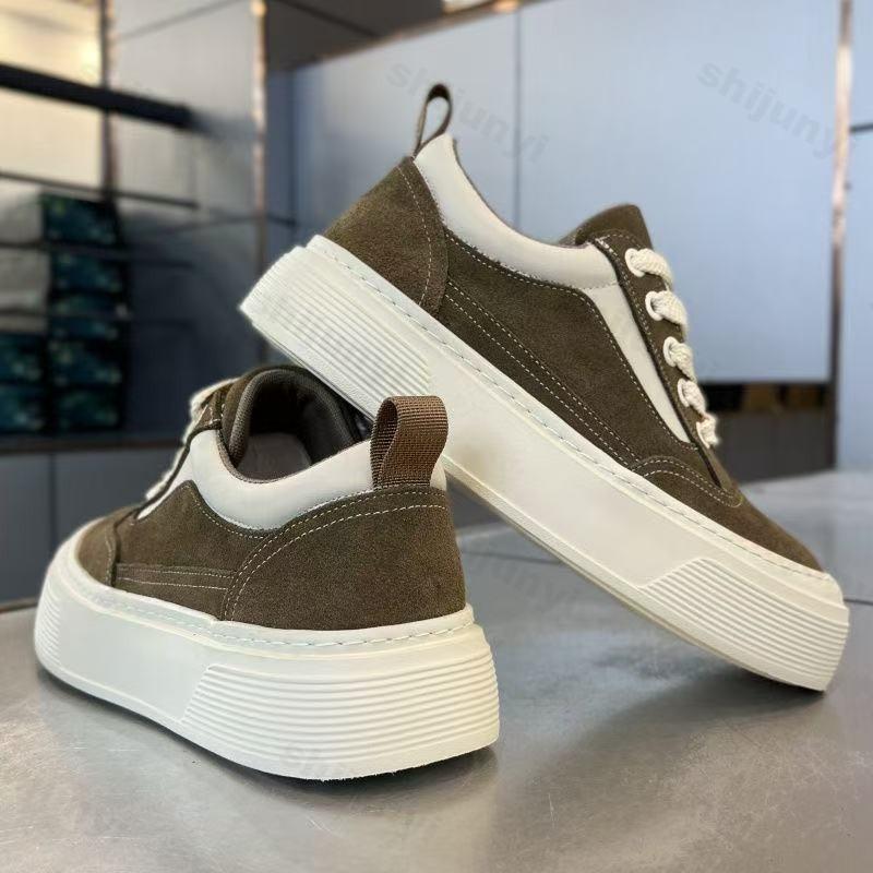 Men's Vulcanized Shoes 2026 Spring New Trendy Fashion Casual Sports Thick Soled Height Raising Low Cut Comfortable Casual Shoes