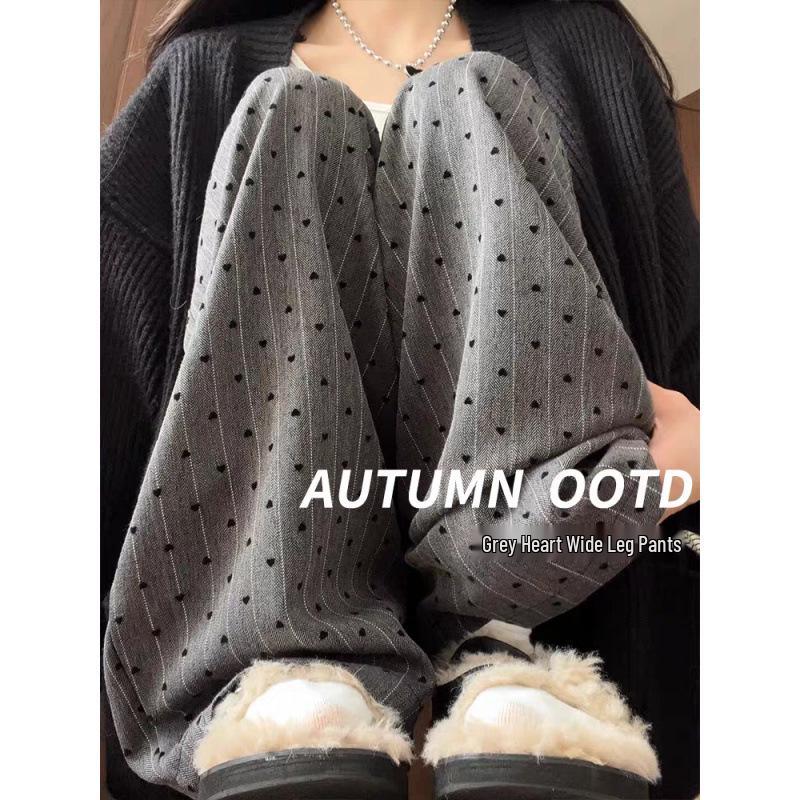 

2025 High Waist Maternity Pants: Autumn/Winter Polka Dot, Tummy Support, Drawstring, Relaxed Striped, Wide Leg, Floor Length. L