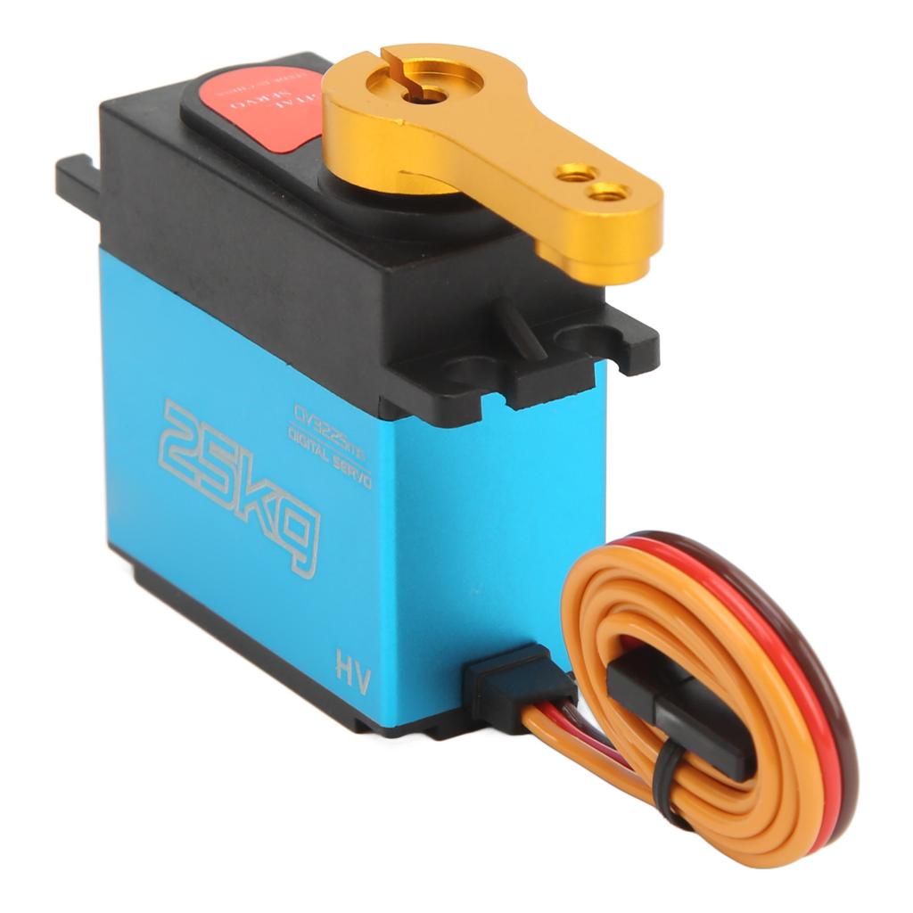 Servo Motor Digital 25kg Waterproof Metal Gear 180 degrees  Control Angel for Robot RC Car Blue
