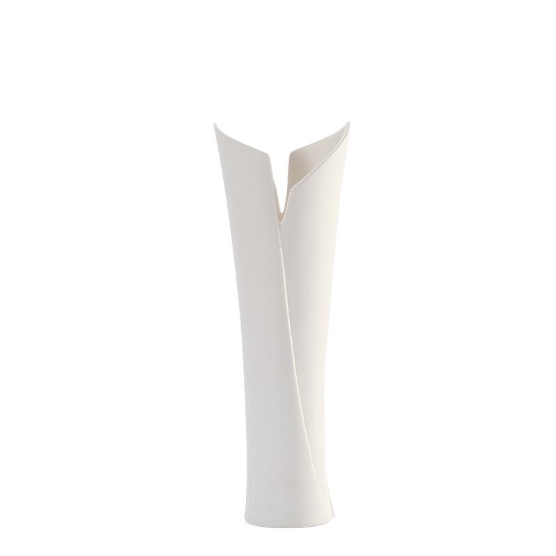 Nordic Simple Starry Dried Flower with Vase Living Room White Porcelain Flower Table Hydroponic Ceramic Vase Decoration