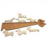 50Pcs Mini Dog Wood DIY Crafts Cutouts Wooden Dog Shaped Slices Embellishments Unfinished Wood Ornaments for Baby Shower Wedding