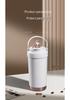 Premium Ceramic Coffee Cup with Straw - Insulated Double Wall Design for Men & Women, Cold/Heat Retention, Engraved Handle.