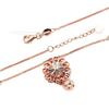 Purple Gold Chopin Hollow Flower Transfer Bead Necklace Simple Temperament Design Rose Gold Plated Chain