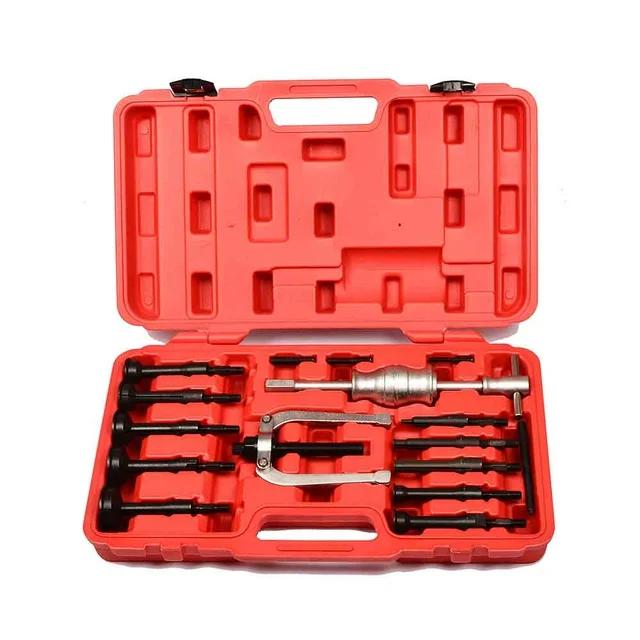 16pcs Steel Blind Hole Bearing Puller Set Slide Hammer Tool Kit Universal Fit DNT Brand DN-D1050 16PC Blind Hole Pilot Bearing Puller
