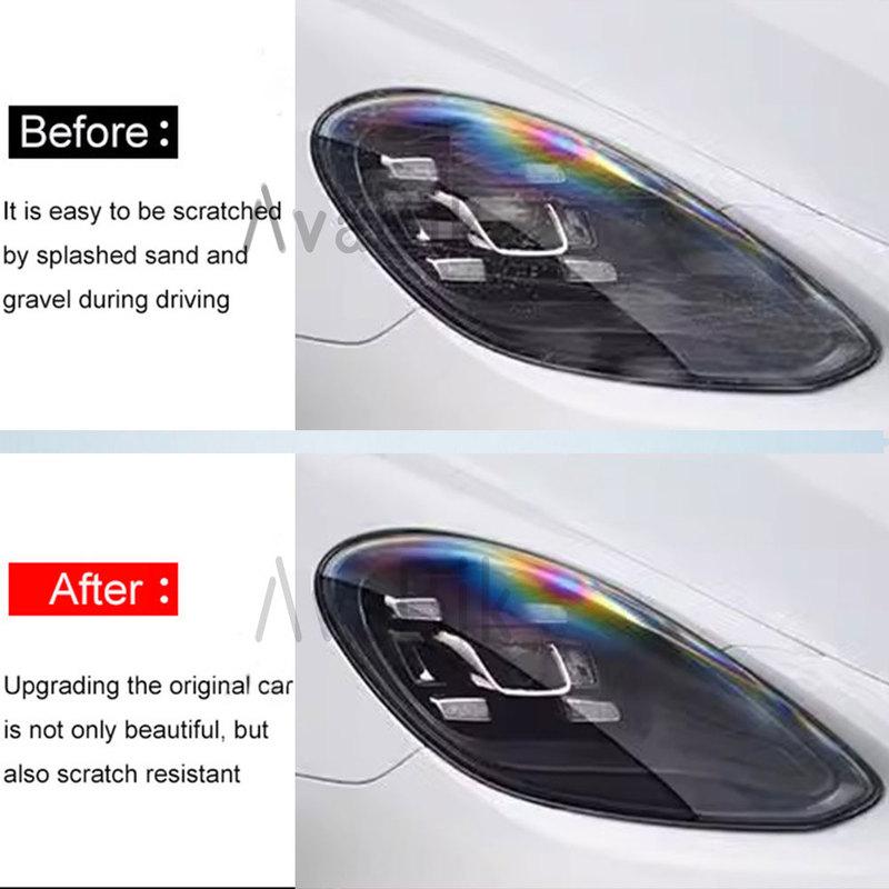 izable Styling headlight protective film for Porsche Paramela Cayenne Macan TPU blackened Transparent Sticker Anti-scratch