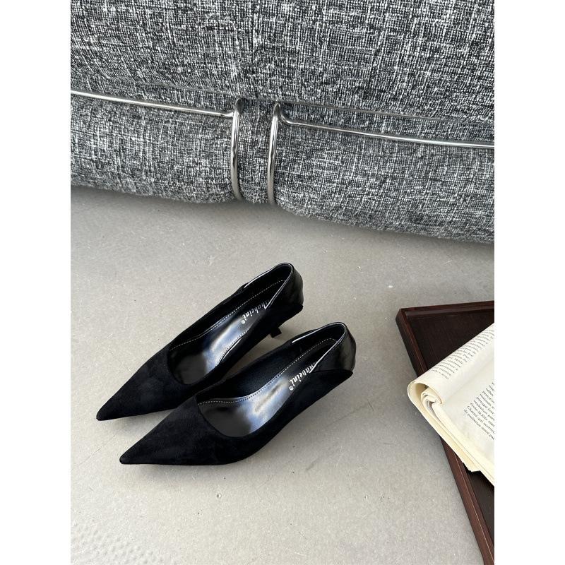 2025 autumn and winter new pointed head shallow mouth high heels fashion versatile temperament celebrity commuter high heels single shoes