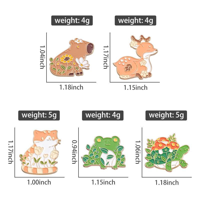 4-7pcs Sets Cartoon Anime Boy and Fox Enamel Pins Cowboy Girl Cute Animal Brooches Lapel Badge Art Oil Painting Jewelry Gifts