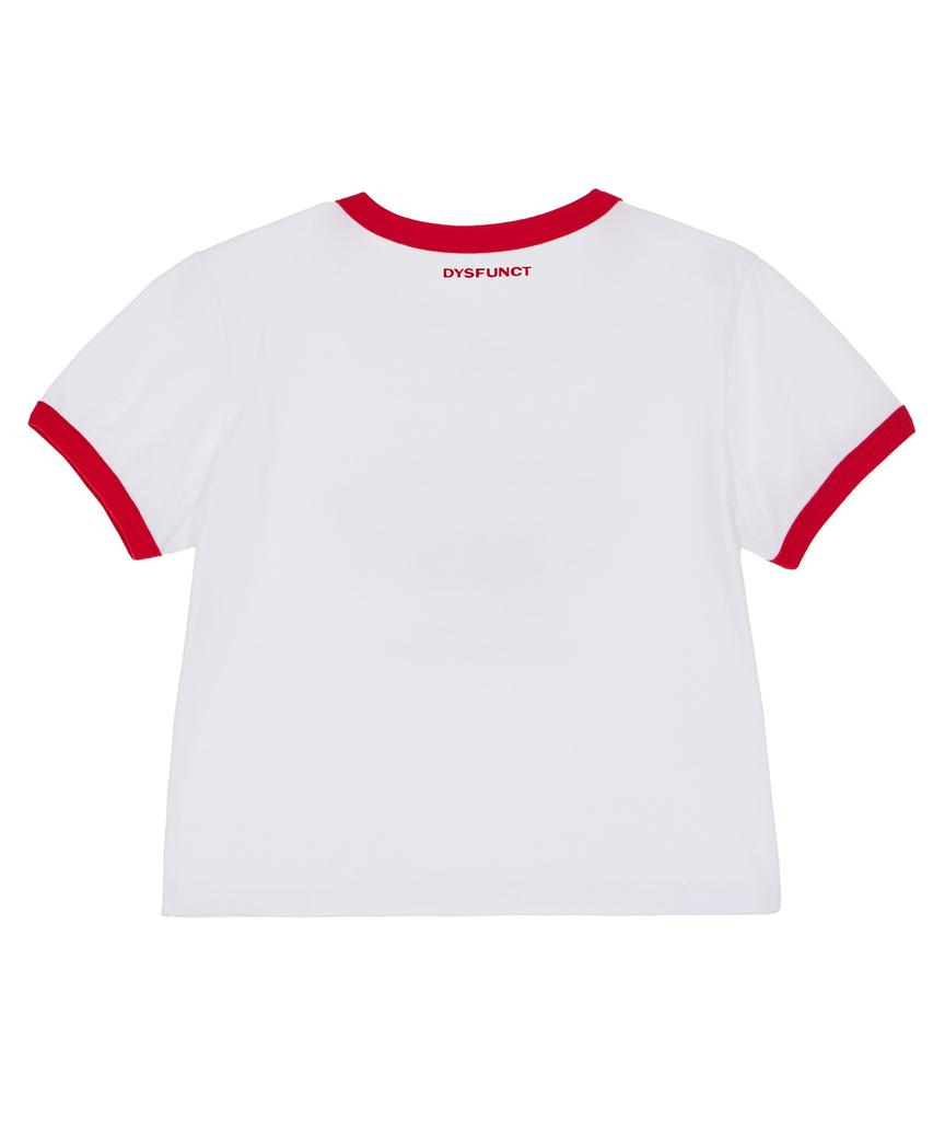 DYSFUNCT Lonely Cub Ringer T-Shirt(Red)