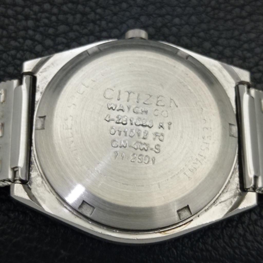 AUTOMATIC VINTAGE CITIZEN 8200 JAPAN MENS SILVER COLOR DIAL WATCH a702747-1 R210-a702747