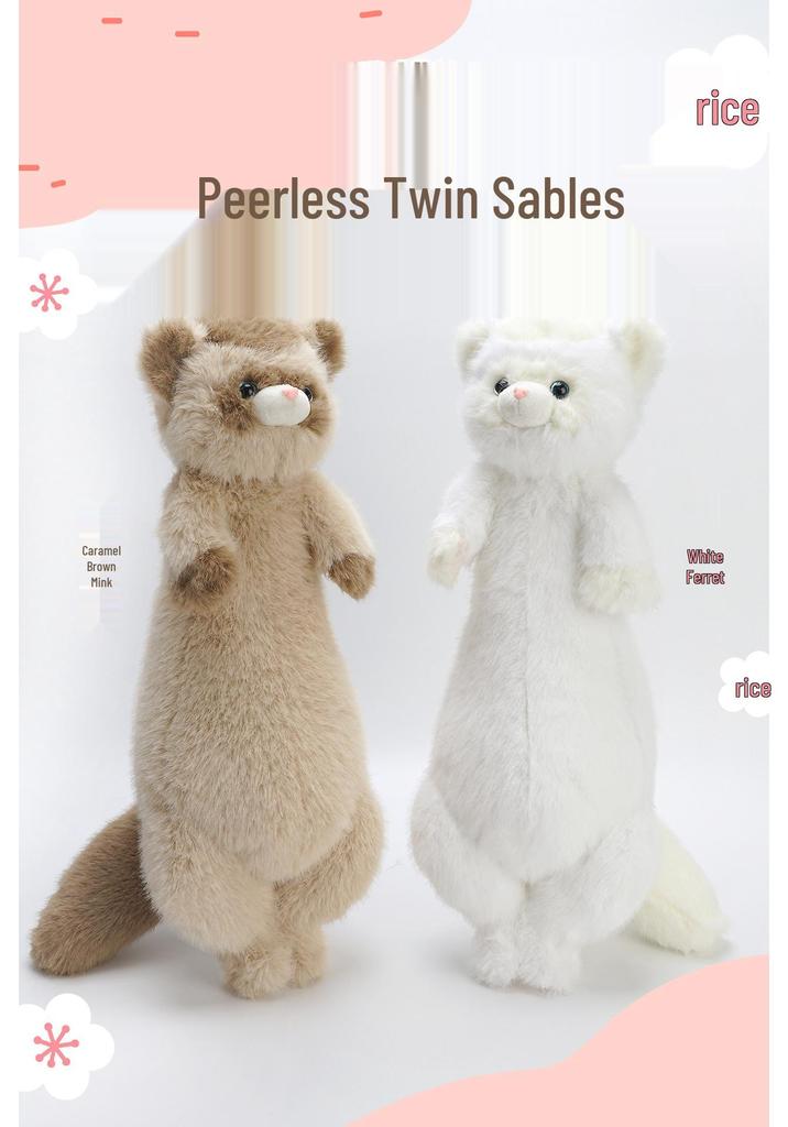 Adorable Angora Ferret Plush Toy - Hugging Pillow & Birthday Gift