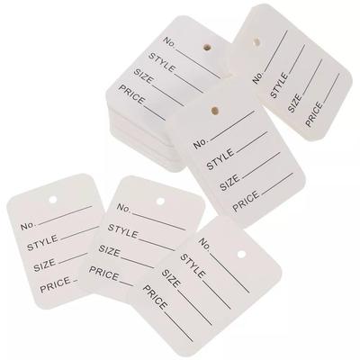 3,5x5CM Individuali tuščia popierinė drabužių pakabinama etiketė - Personalizuota kartoninė drabužių etiketė.
