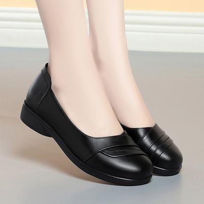Chaussures pour femmes Ballerines Baskets Cuir Printemps Automne Marron Chaussures décontractées pour femmes Noir Maman Dames Confortable Classique Loisirs Mocassins