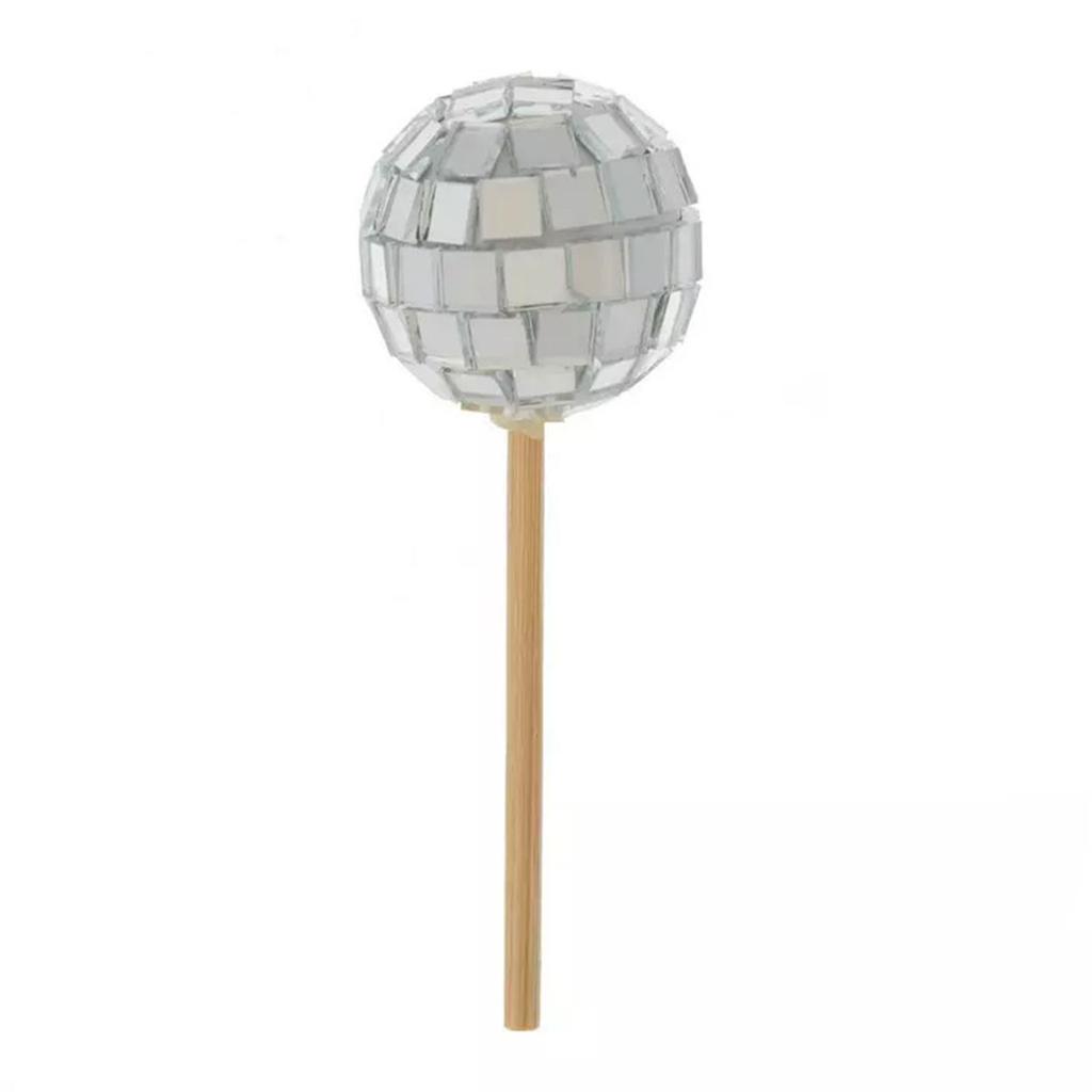 24Pcs Reflective Sphere Toppers for Cake Decoration Easy Install Ornament for Cupcake Birthday Cake Accessories