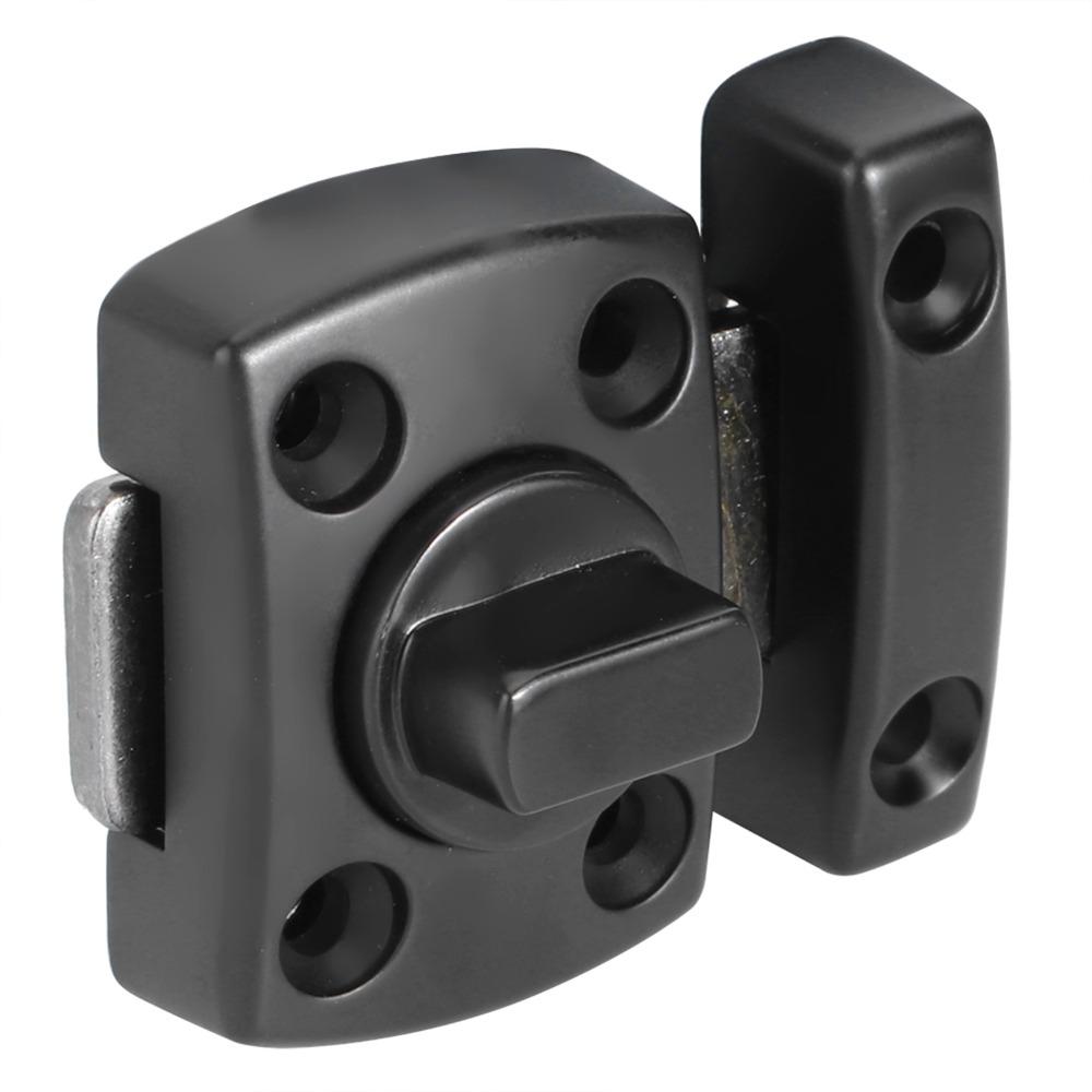 2set With Screws Safety Door Latch Black Cabinet Bolt Latch Household Rotate Bolt Latch Window