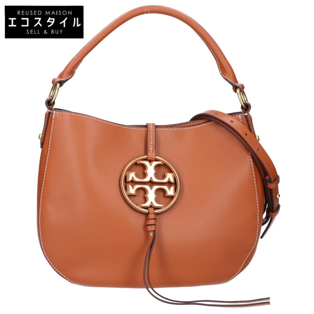 Tory Burch [Excellent Condition] 59698 MILLER METAL MINI HOBO Mirror Metal Mini Hobo Bag Handbag AGED CAMELLOUsed
