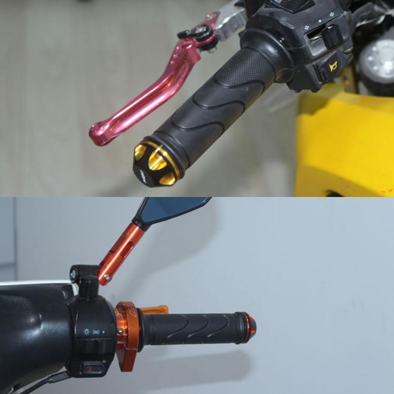 Universally Motorcycle Hand Grips Rubber End Thrusters Grip Handlebar Grips for Scooter Electric Bike Modification