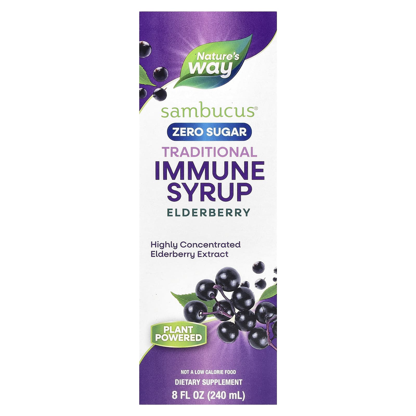 

Nature s Way, Sambucus, Standardized Elderberry, Sugar Free, 8 fl oz (240 ml)