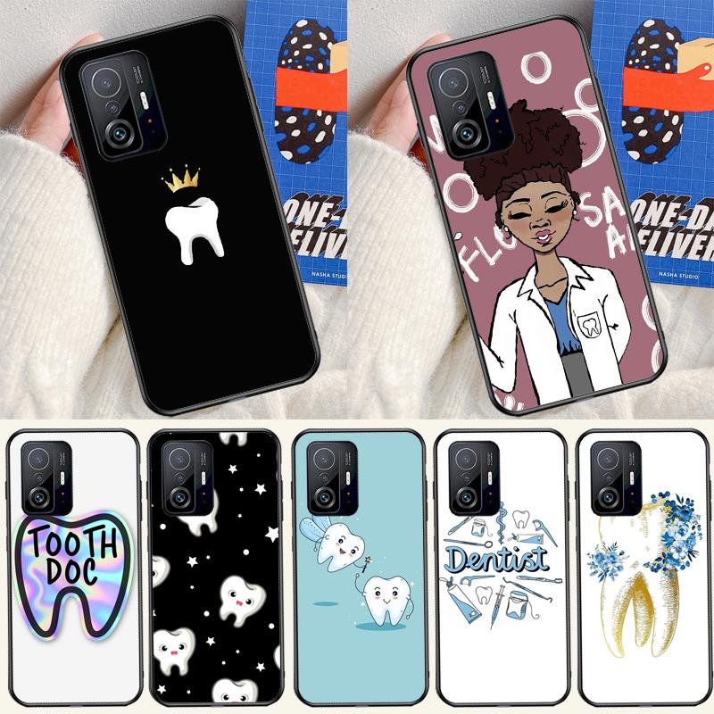 Cute Tooth Dentist Case For Xiaomi 14 13 15 Ultra 11T 12T 13T 14T Pro POCO X7 Pro X3 X5 F5 F6 M6 X6 Pro Cover