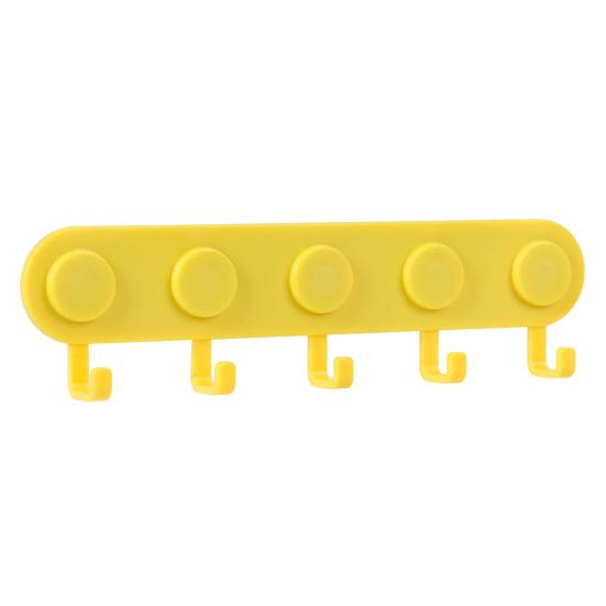 Magnetic Hook Rack with 5 Integrated Hooks Strong Magnetism No Drilling Easy Installation Organizer for Keys Masks Bags Hats