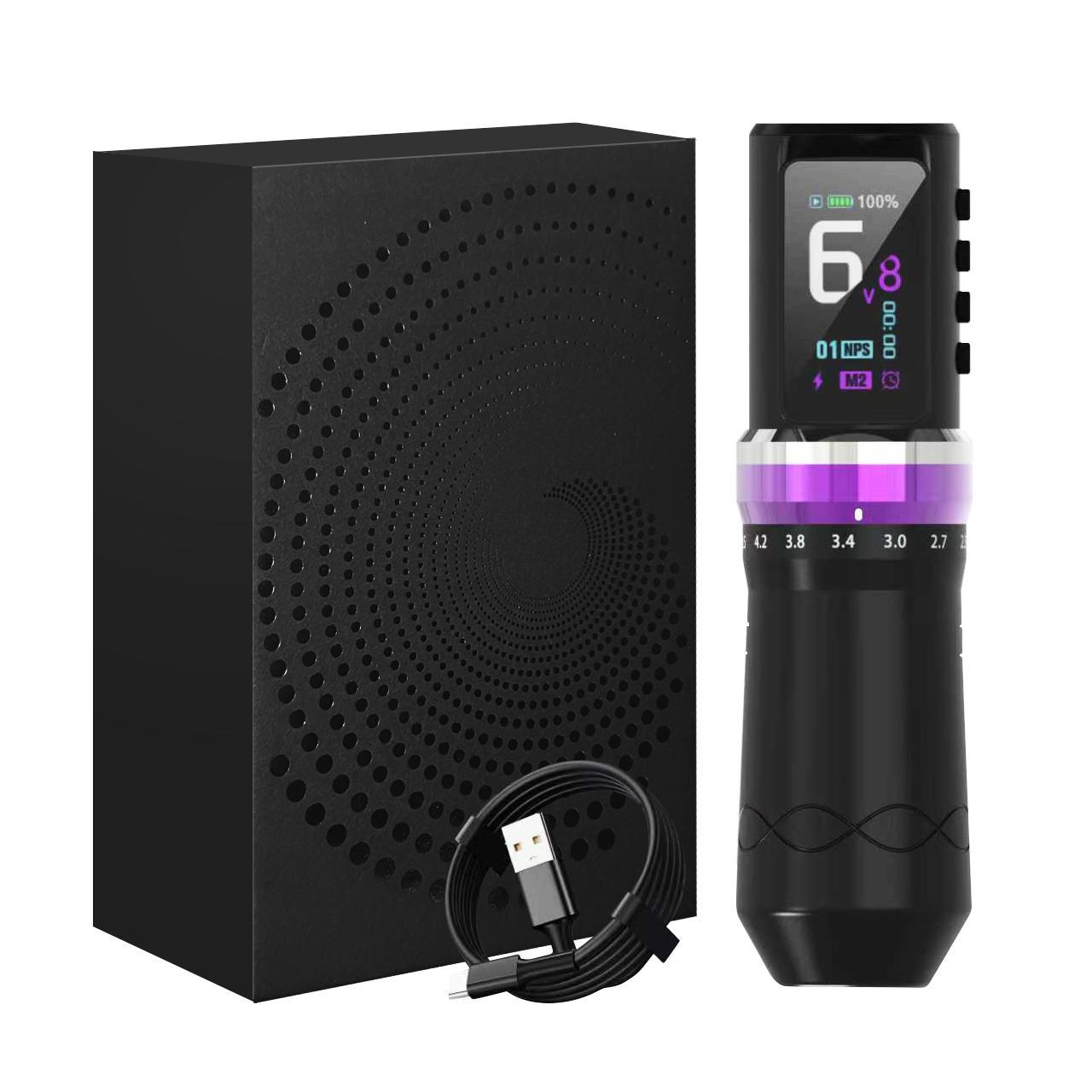 

Беспроводная машинка для татуировки с регулируемым ходом, бесщеточный мотор, аккумулятор 2200 мАч, перманентный макияж, для тату-мастеров