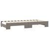 Extendable Daybed with Drawers Taupe 80x200 Cm Fabric