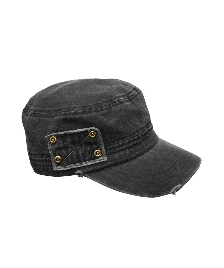 MAINBOOTH Patchwork Military Cap(Charcoal)