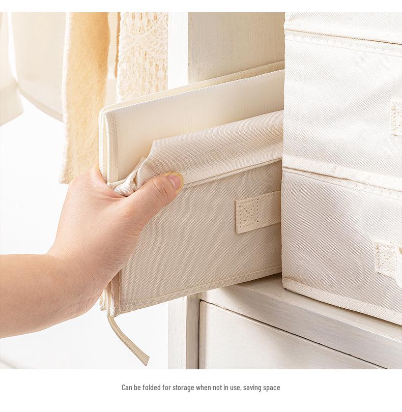 47cm Foldable Cotton Underwear Organizer for Wardrobe Drawer - Extended Version
