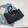 Solid Color Tote Bag Women's Large Capacity Shoulder Bag Student Classes Book Bag