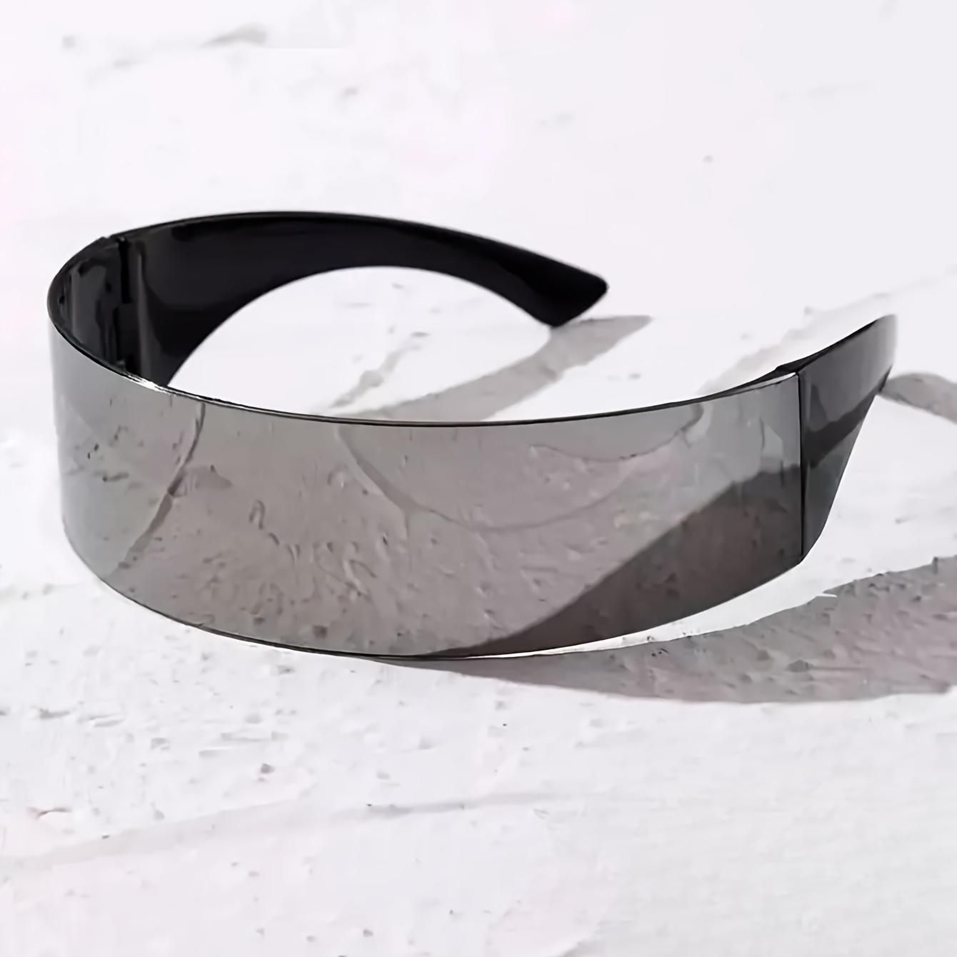 

1 шт. Киберпанк вечериночные очки - Футуристические модные очки в стиле хай-тек для женщин, Идеально подходят для фотореквизита, рейвов и научно-фантастических мероприятий, Реквизит для фотобудки серебряный