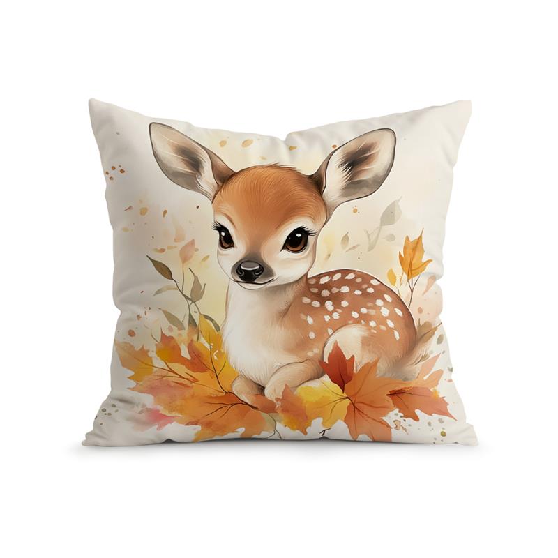 Home Decor Cute Autumn Animals Pillow Covers for Home Pattern Cushion Cover Suitable for Sofa Bedroom Car Pillow Cover