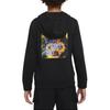 Nike Moletom com Capuz Floral com Logotipo Infantil Tops Preto DM8092-010