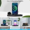 15W Magnetic Fast Charging 3-in-1 Charging Station for IPhone 16-12/Apple Watch/AirPods Folding Stand Multi Desktop Charging