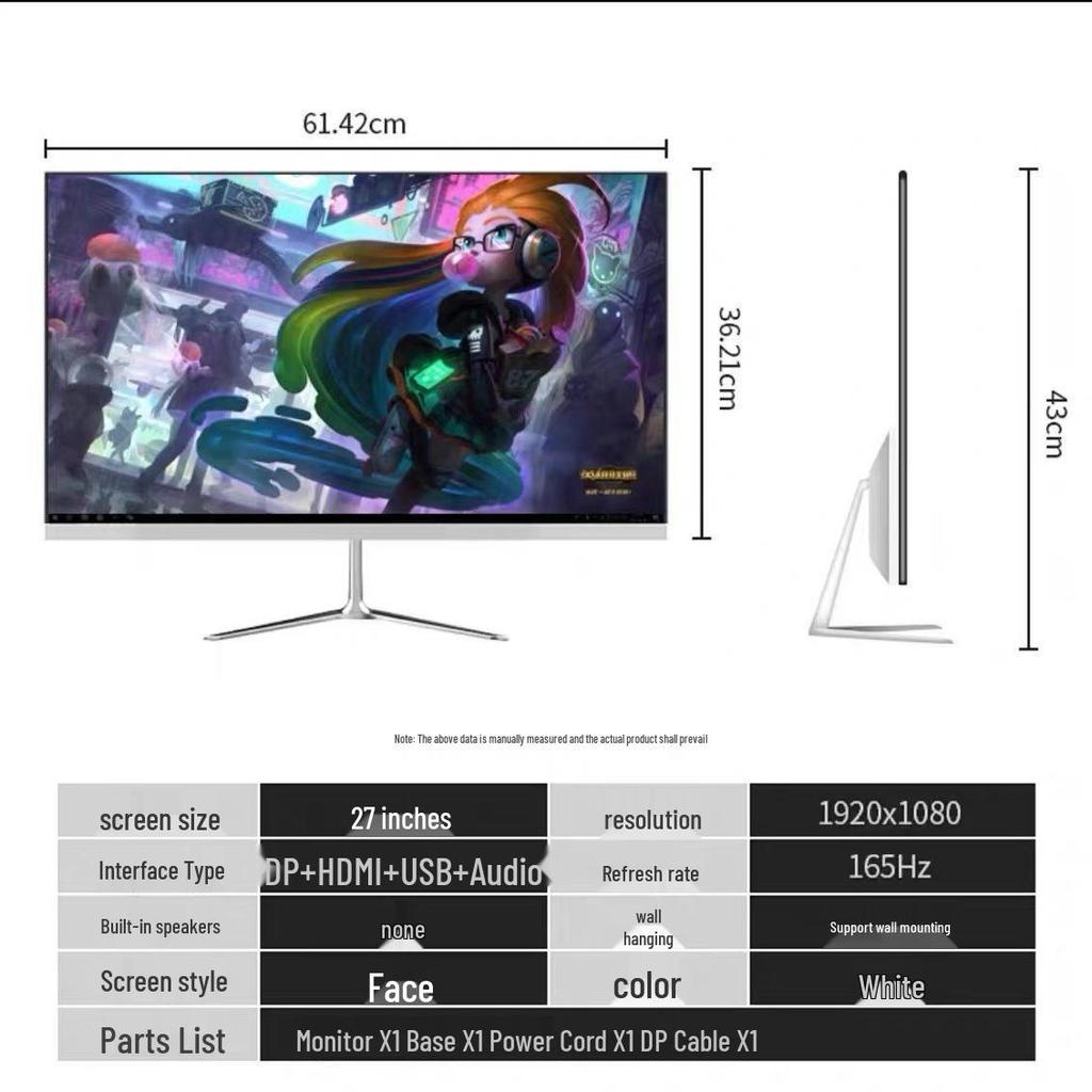 Surveillance Screen & TV: 24-inch 1K 144Hz, 27-inch Frameless, 32-inch Curved 2K 165Hz, 22-inch Monitor