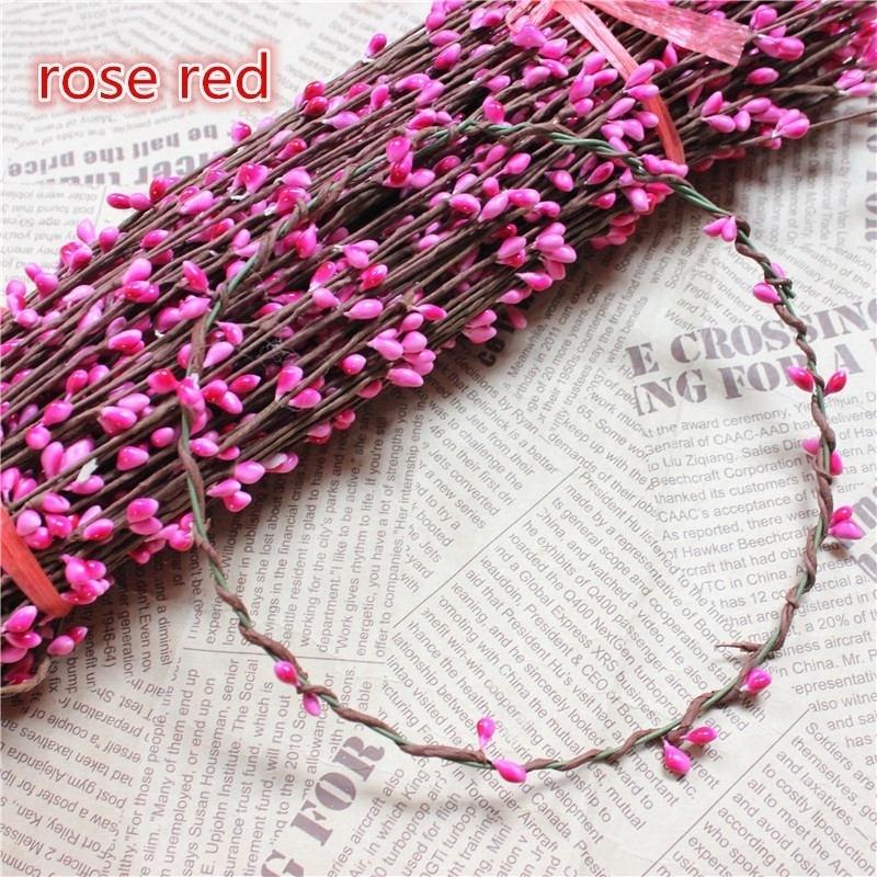 

1Pcs Artifical Wreath Flower Small Berry Rattan Pip Berry Garland For DIY розы красного