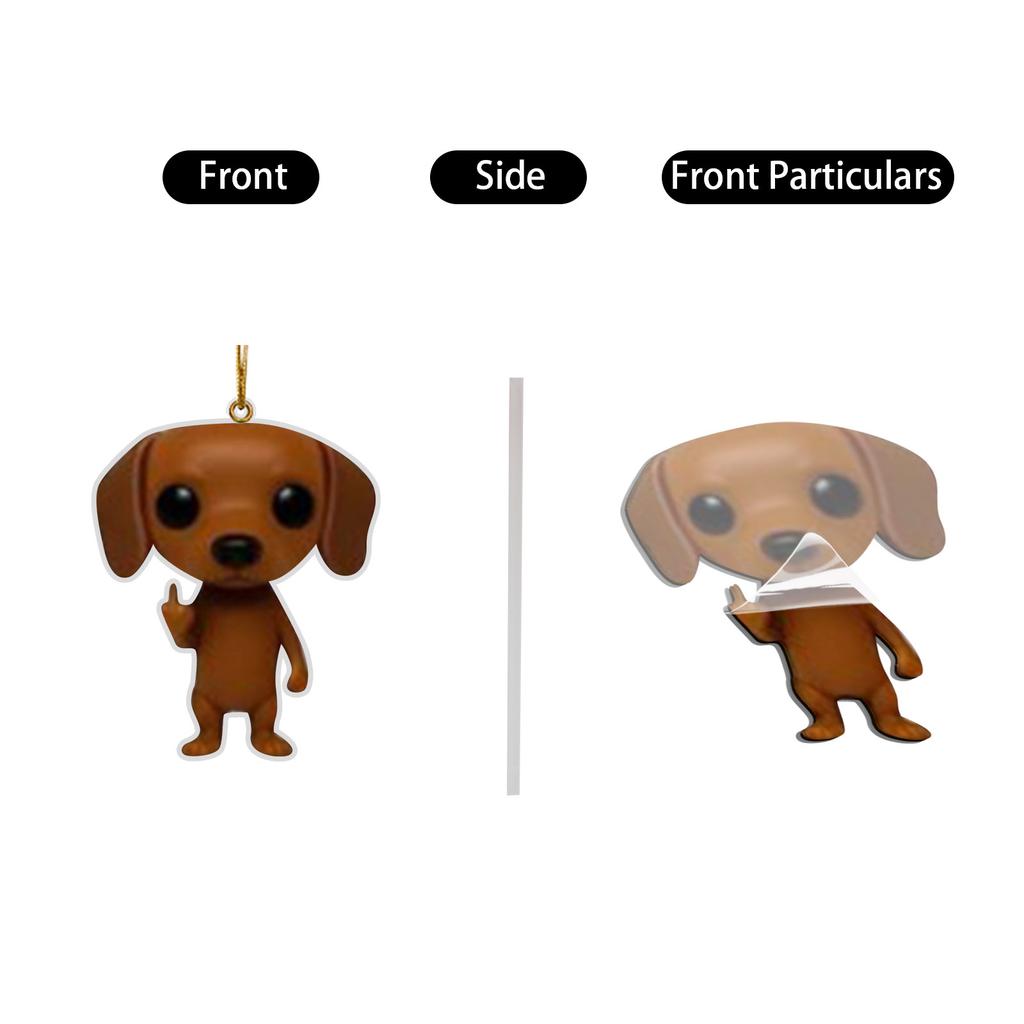 2D Flat Acrylic Mystery Box 24pcs Pendant With Airplane Box Funny Christmas Countdown Calendar