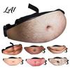 White Elephant Gift Ideas Beer Belly Fanny Pack Funny Hairy Waist Bag Realistic 3D Big Theme Party Bag Belly Dad Bod Gag for Men Husband