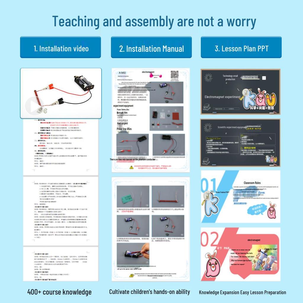 DIY Kinder Elektromagnetische Induktion Wissenschaftsspielzeug - Entdecke Elektrizität & Magnetismus!
