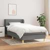 3126606 vidaXL Divan Bed and Mattress Dark Grey 90x190 Cm Fabric