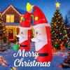 8.8FT Inflatable Christmas Santa Archway Xmas Yard Decoration LED Star Gift Toy Boxes Double Santa Design Home Ornament Gift