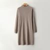 Women Sweater Dress 100% Wool MODERN NEW SAGA Turtleneck Knit Long Pullover Winter Jumpers Wool Long Dress Female