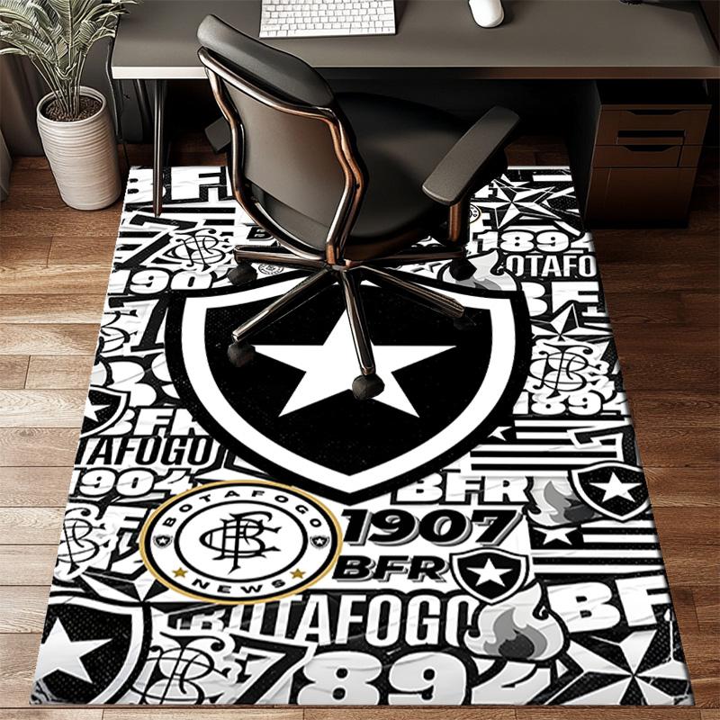 Shield With Star Emblem Printed Office Carpet Chair Cushion Entryway Rug, Rugs for Living Room, Bedroom Christmas gifts