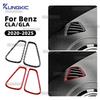 For Mercedes Benz A CLA GLA Class W177 C118 H247 2020-2025 Real Soft Carbon Fiber Air Outlet Sides of Dashboard Trim Sticker